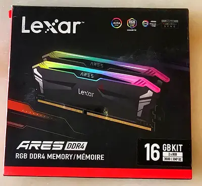 Lexar Ares 16GB (2x8GB) DDR4 3600 RGB RAM - Like New