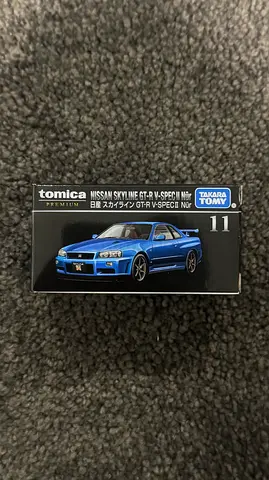 Tomica Premium Nissan Skyline GT-R  R34 V-Spec II Nür #11 - Diecast Car (New)