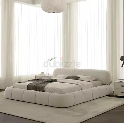 Brand new customised Modern Low-Profile Upholstered Platform Bed (King)