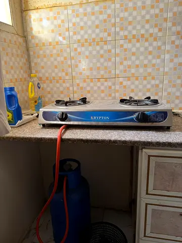 Krypton 2-Burner Gas Stove with Adnoc Regulator and Adnoc Cylinder 15 IBS (Used)