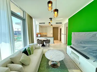 Designer Furnished | Lagoon Corner | Spacious 1 Bedroom