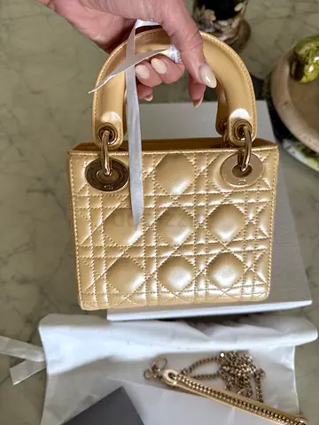 Mini Lady Dior pearlescent