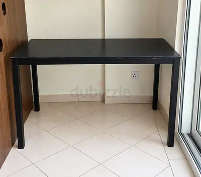 Black Solid Wood Table – Dining / Study / Work From Home