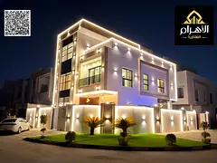 Luxury Corner Villa for Sale in Al Zahia – Ajman | Two Floors Plus Roof | 6 Master Bedrooms | Swim