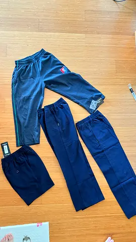 Lot of 4 navy school trousers and track pants - size 4