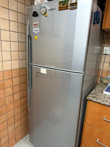 Hitachi double-door Refrigerator Silver - good working condition.