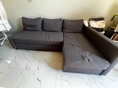 IKEA FRIHETEN Corner Sofa-bed with Storage - Dark Grey