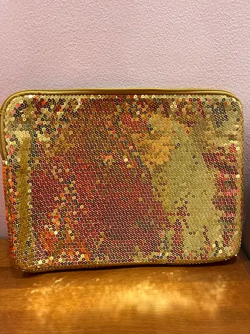 Gold Sequin 15 inch laptop case/sleeve
