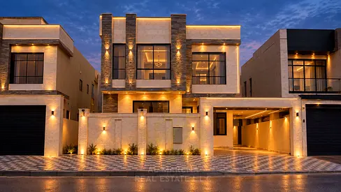 Villa for sale in Al Yasmeen, Ajman – Two floors plus a roof terrace; prime location near the mall; 5 master bedrooms; includes registration and owner