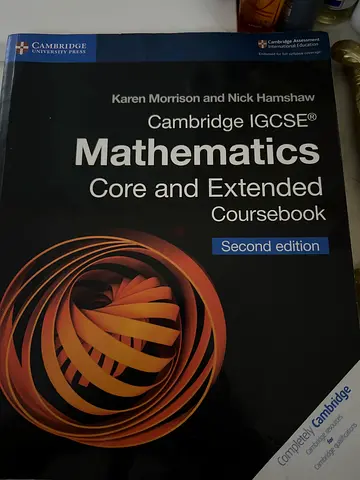 Cambridge IGCSE Mathematics Core and Extended Coursebook (2nd Edition)