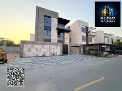 A fully smart, three-story villa located directly behind the service area, featuring a private pool
