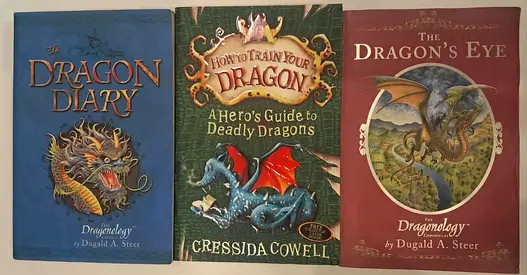 Dragon series bundle: The Dragon Diary, How to Train Your Dragon guide, The Dragon's Eye