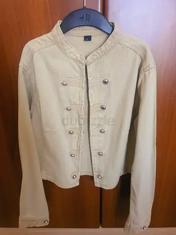 Military denim jacket