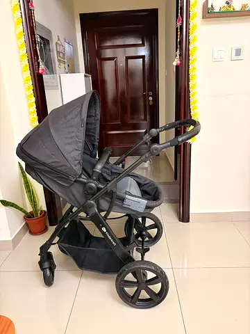Black Baby Stroller - Compact Standard Stroller in Good Condition
