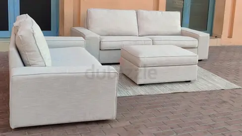 Premium Quality Ikea Kivik 3 plus 2 Sofa Beige without footstool