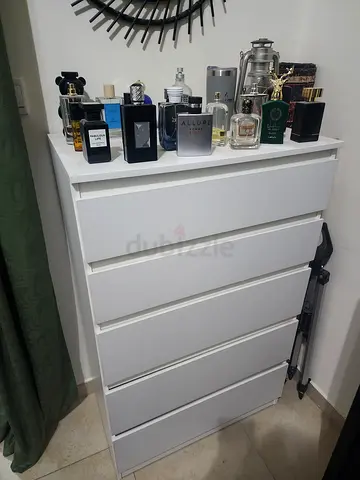 White 6-Drawer Tall Chest/Dresser in Good Condition