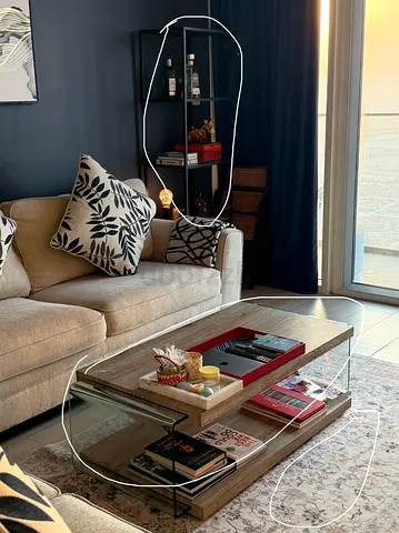 Coffee table and carpet set