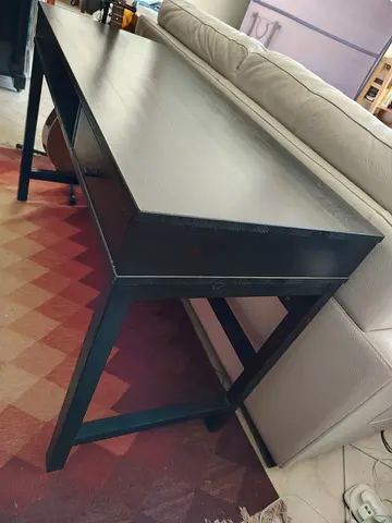 Black Wooden Study Desk + Chair