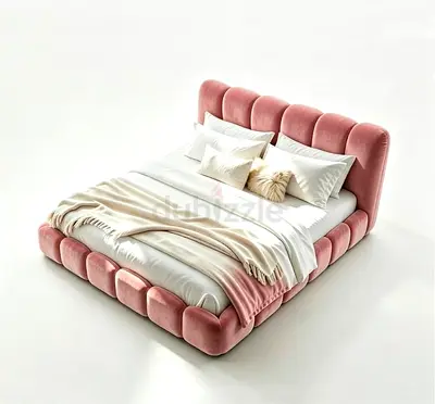 Brand New Boucle Luxury Design King Size Bed