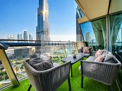 Exquisite 3BR + Maid | Designer Furnished | Full Burj Khalifa & Fountain Views