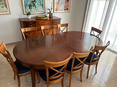 Authentic Roche Bobois Hauteville Dining Set – 8 Chairs Included