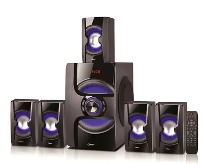 5.1 Surround Home Theater Speaker System with Subwoofer and Remote