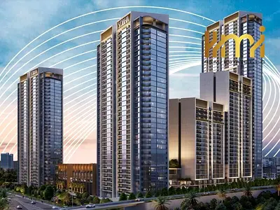شقة بغرفتي نوم | برج شوبا أوربيس A | المعيشة المطلة على البحر