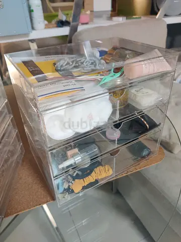 Clear Acrylic Cosmetic Organizer Ikea with Multiple Compartments