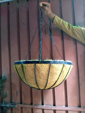 Garden Basket Coco coir with metal wire and chain