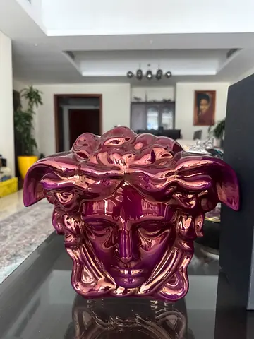 Versace x Rosenthal Medusa Grande Fuchsia/Purple Porcelain Vase Large 30 cm with BOX