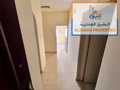 Studio, separate kitchen, large space, excellent layout, split AC, prime service location, AED 16,00