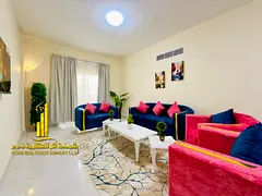 Luxury apartment, second occupancy, one bedroom, living room with open balcony. Ajman, Al Nuaimiya.