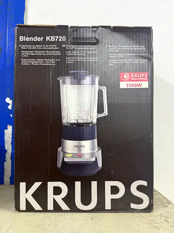 KRUPS KB720 1100W Blender – 1.75L Glass Jug – Made in Mexico