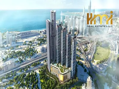 High-Rise 1BR Apartment | The Pinnacle Sobha Central | Multiple City & Marina Views