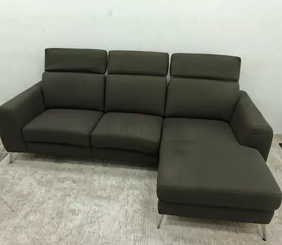 Expensive quality Boconcept black darker color lshape sofa headrest sofa