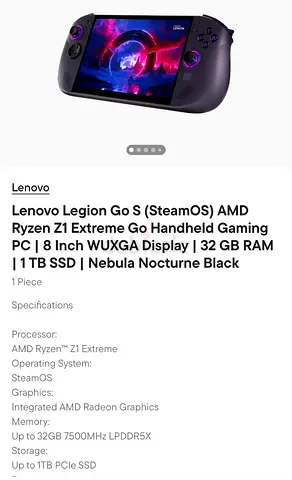 Lenovo Legion Go S (Steam OS)