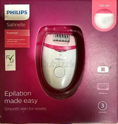 Philips Satinelle Essential BRE255/00 Epilator – Box & Warranty