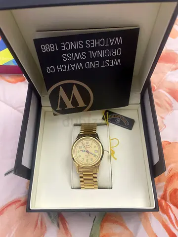West End Watch Co. Gold-Tone Men's Wristwatch in Original Box