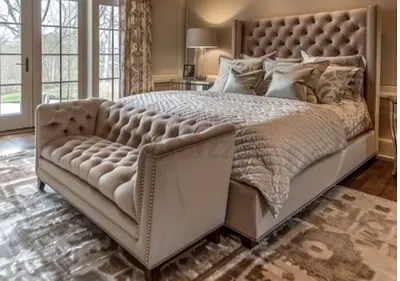 Premium high quality 180*200 king size tufted Bed