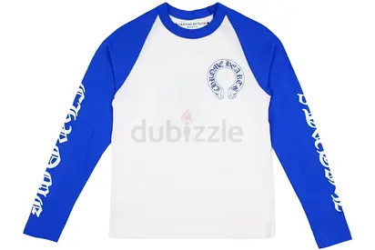 Chrome hearts White and Blue Long-Sleeve T-Shirt, Size S