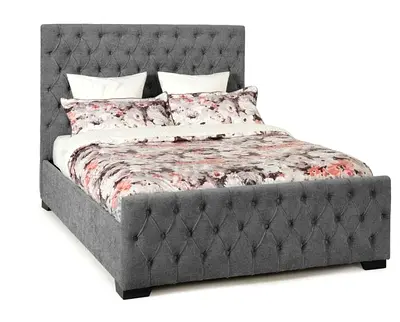 Brand New 160*200 king size gray tufted ottoman gas lift storage bed