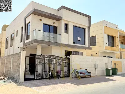 Al Yasmeen – Ajman | 5 master bedrooms | Large living room | Modern kitchen | First-floor lounge area | Price includes A/C, electricity, and water.