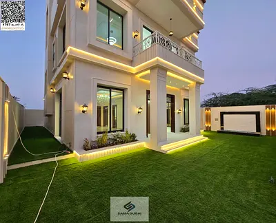 Luxury villa for sale in one of Ajman's best areas | Two floors + roof | Registration fees included | Freehold for life. Own true luxury.