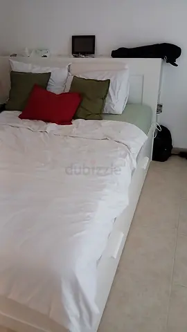 Ikea BRIMNES 180×200 Bed with new VALEVÅG mattress
