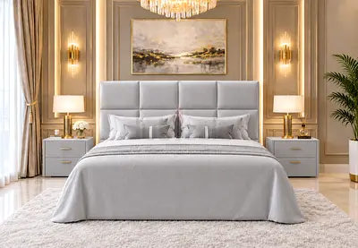 Brand New upholstered king bed with padded headboard storage bed and king size bed modern frame