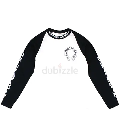 Chrome hearts long sleeves black and white horseshoe- Size S