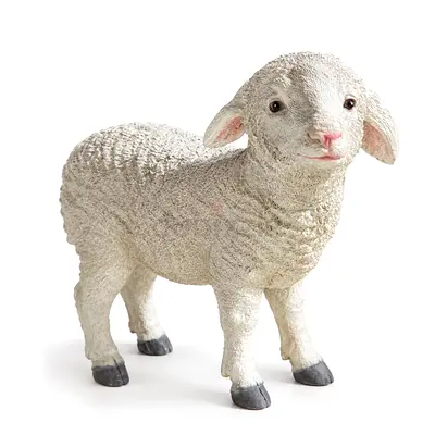 Viva Verda Decorative Sheep Statue | Realistic Farm Animal Figurine for Garden, Patio, Outdoor & Hom