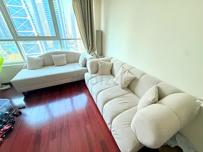 L shaped luxurious sofa - 3 x 2 Sofa set with 6 pillows