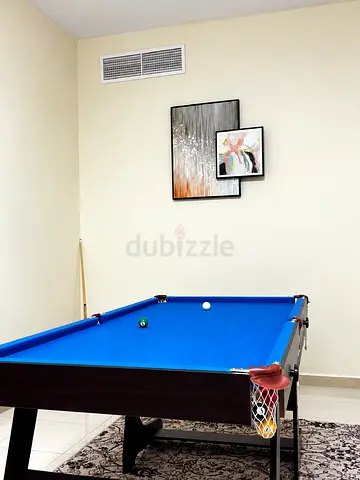 Used 7ft Pool / Billiards Table with Blue Felt - Good Condition