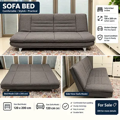 Grey Sofa Bed for Sale
